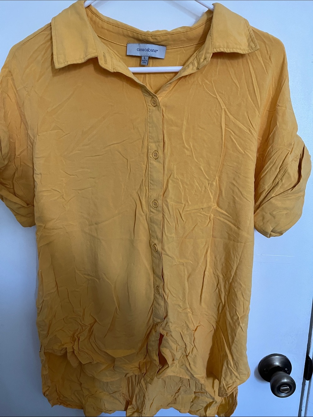 Casablanca Lightweight Yellow Button-Down Shirt for Women